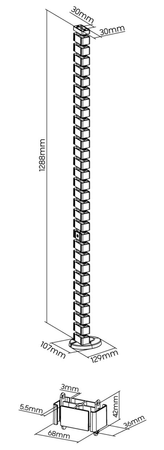 Prowadnica kablowa magnetyczna 130 cm SPK-182W